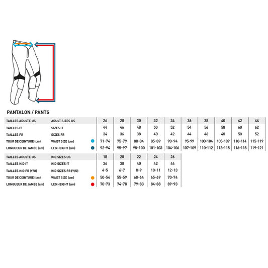 Tailles Pantalons